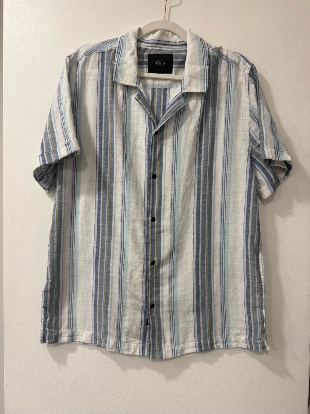 Rails Short-Sleeve Striped Button-Down Shirt - Blue & White